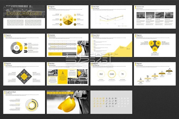 建筑工地总结分析报告PPT模板