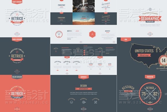 扁平化简约手绘效果PPT模板