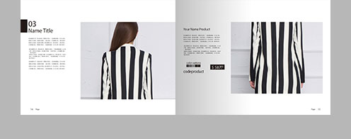 黑色欧美风高端大气时装画册模板