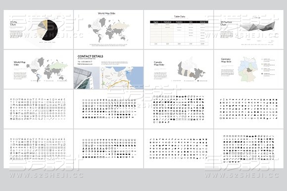 100页极简流行风格keynote模板