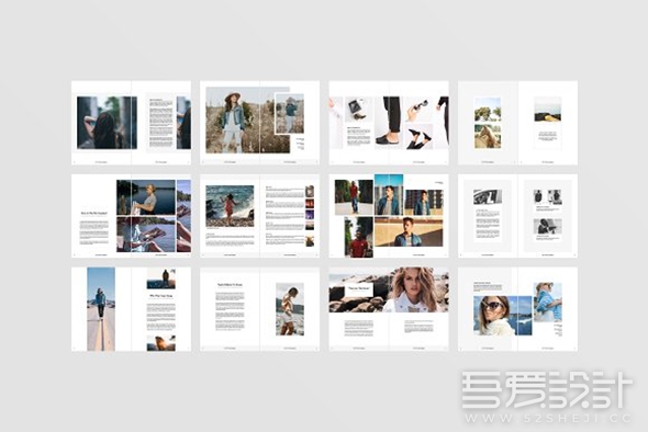 简约服装摄影展示宣传杂志画册模板