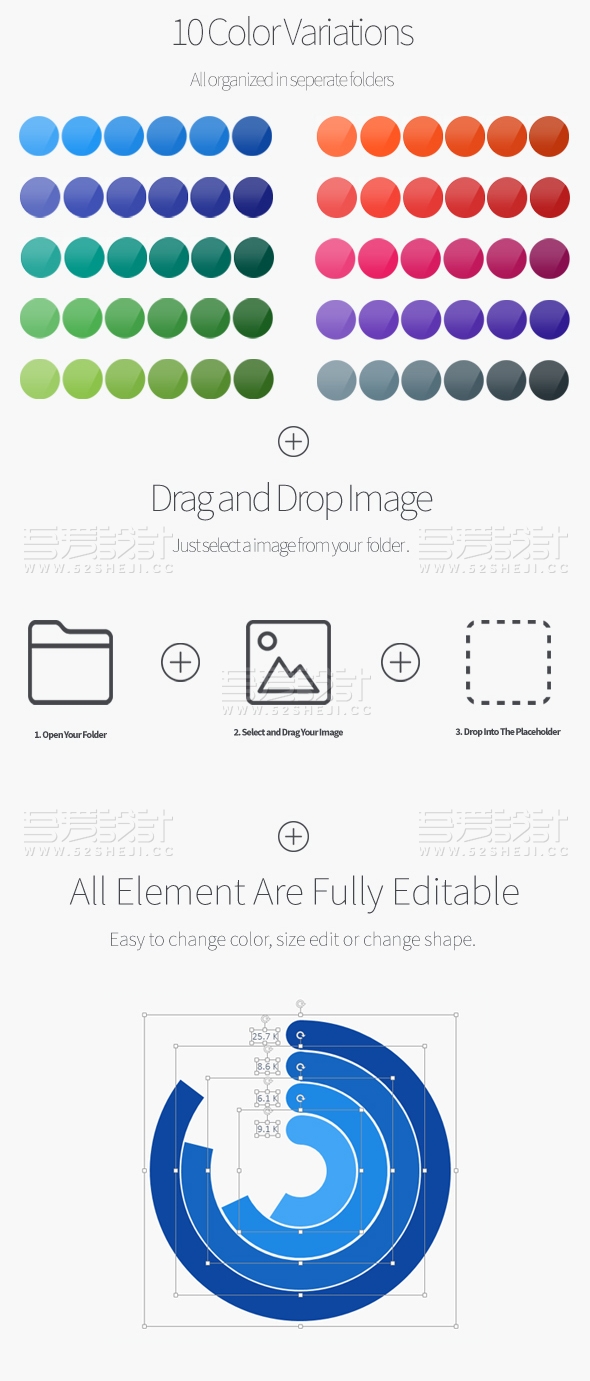 213页精美商务PPT模板10种配色主题模板