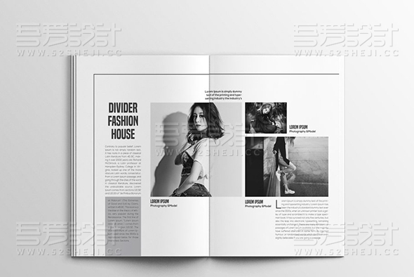 黑白摄影展示服装展示画册模板