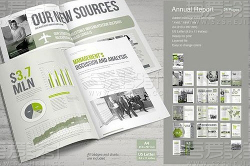 建筑行业企业年度报告总结画册模板