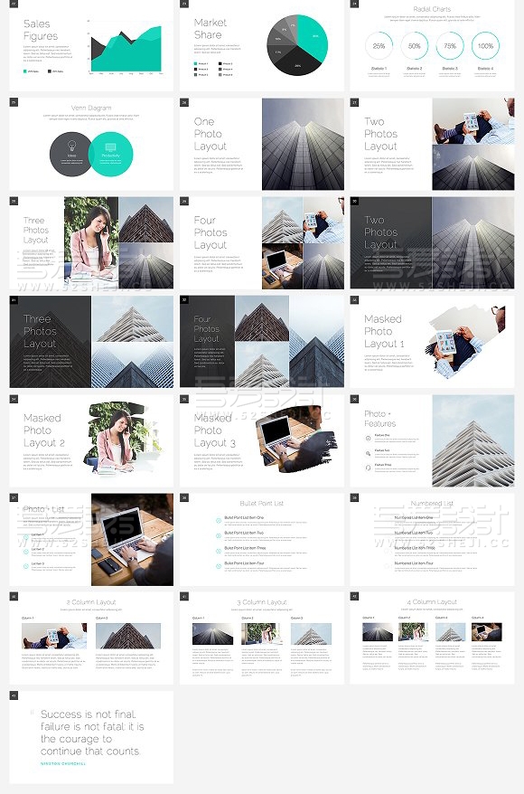 极简风格苹果简约风格keynote模板