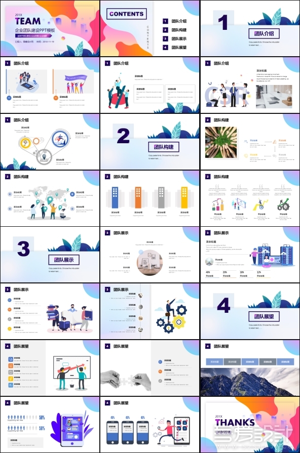 扁平化公司商务团队建设管理培训PPT模板