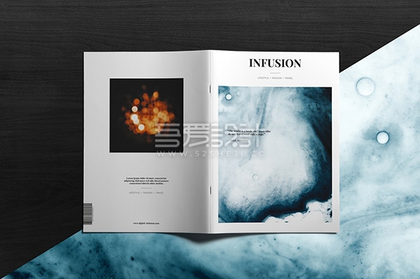 摄影展示生活展示Indesign杂志画册模板