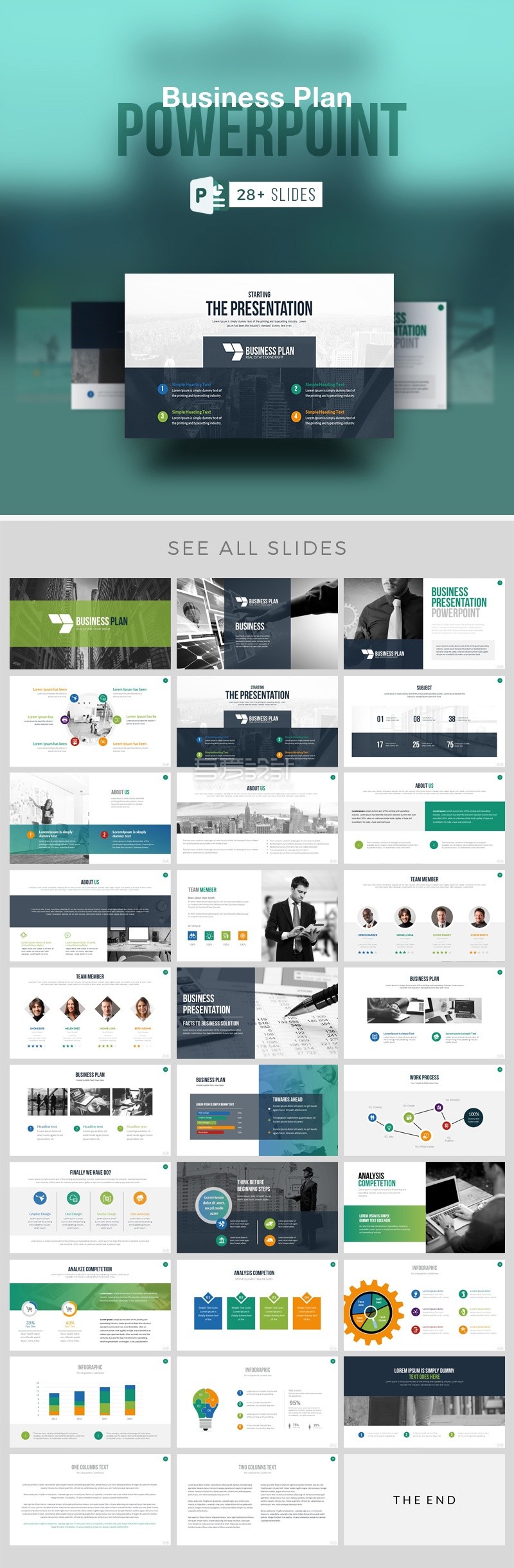 28+商业计划书Powerpoint演示模板