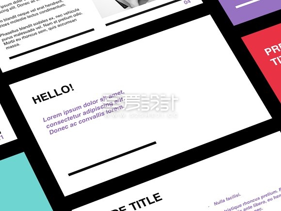 简约欧美风PPT模板