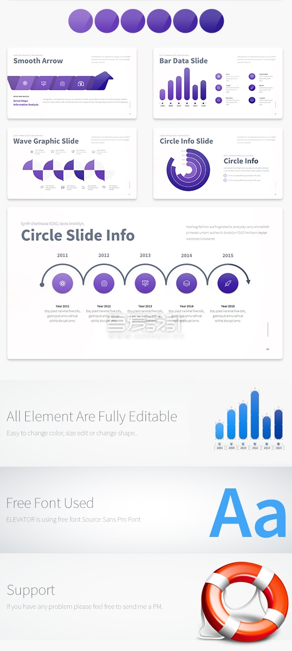 10款欧美范团队介绍数据图表PPT模板