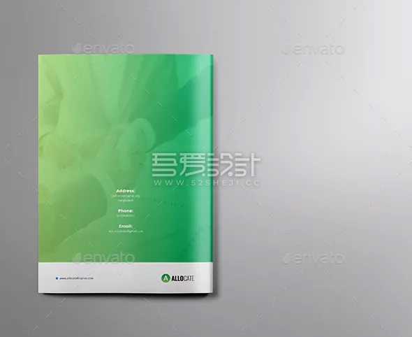 蓝色商业团队介绍Indesign画册模板