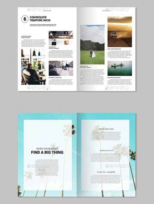 创意时尚摄影展示Indesign杂志画册模板