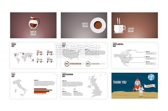 112页红色企业商务团队介绍通用PPT模板