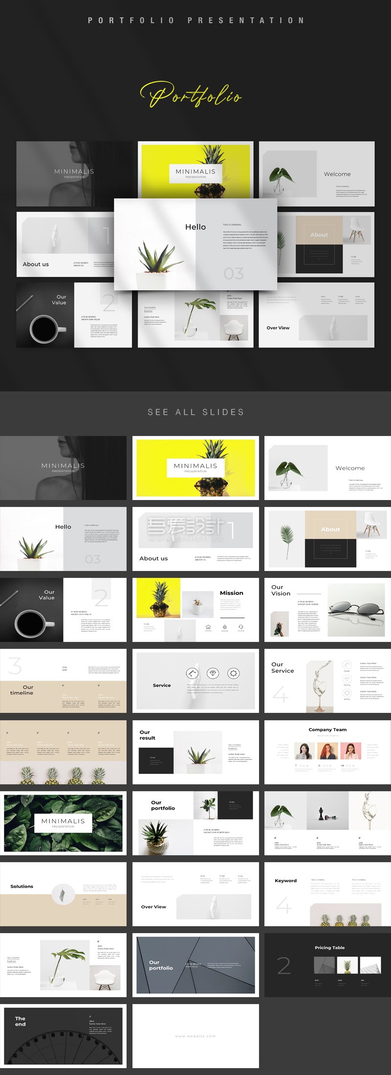 26个独特投资组合PowerPoint模板