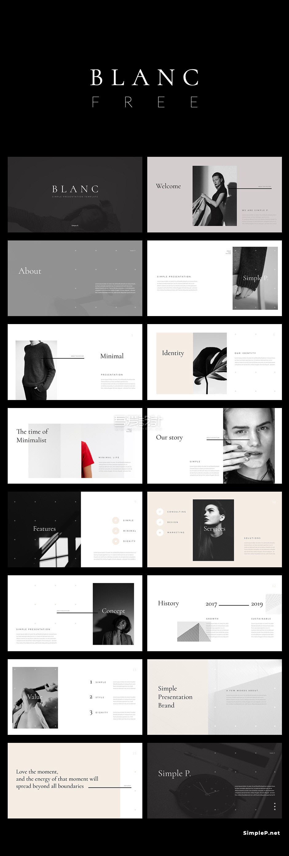 Blanc_简约高级感PowerPoint演示模板