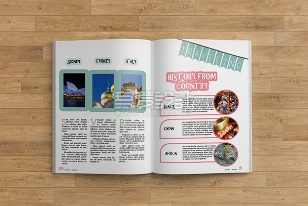 儿童摄影写真相册Indesign画册模板