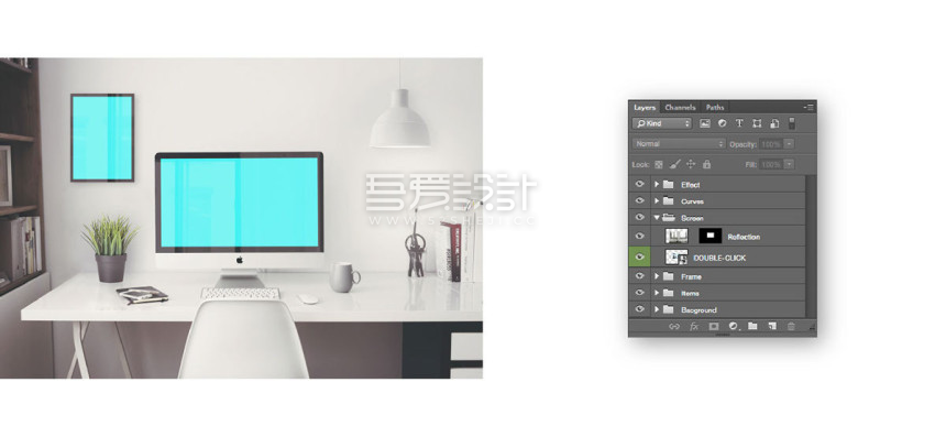 iMac 5k Retina 27-Inch创意办公室场景电脑模型贴图