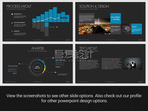 扁平化高端商务多用途PPT模板