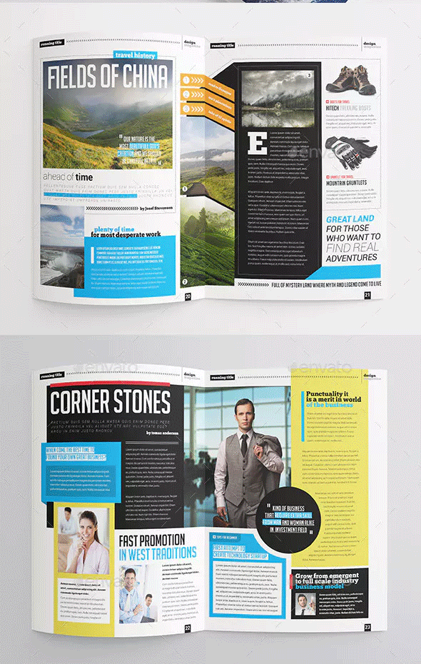 高端大气男人装时尚杂志宣传ID画册模板