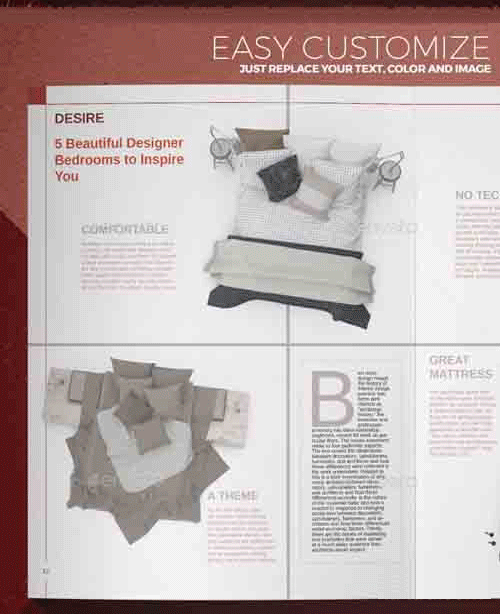 室内设计产品展示Indesign杂志画册模板