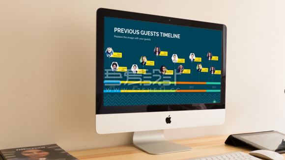 欧美风团队介绍PPT模板