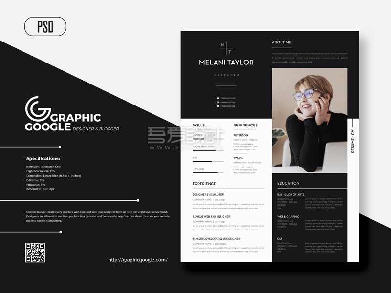Creative-Modern-CV-Resume-With-Cover-Letter-For-Designers