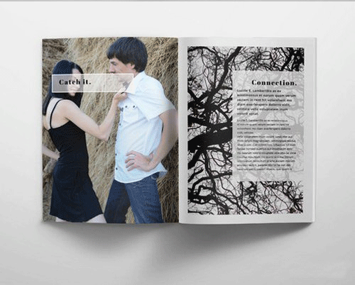 黑白色摄影展示ID杂志画册模板