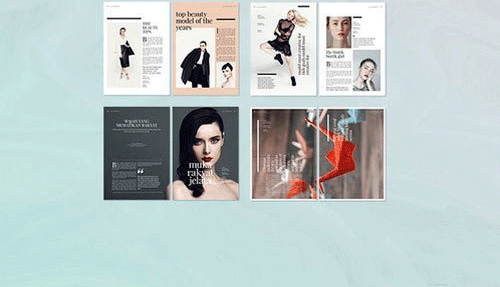 高端大气时尚服装展示杂志宣传ID画册模板