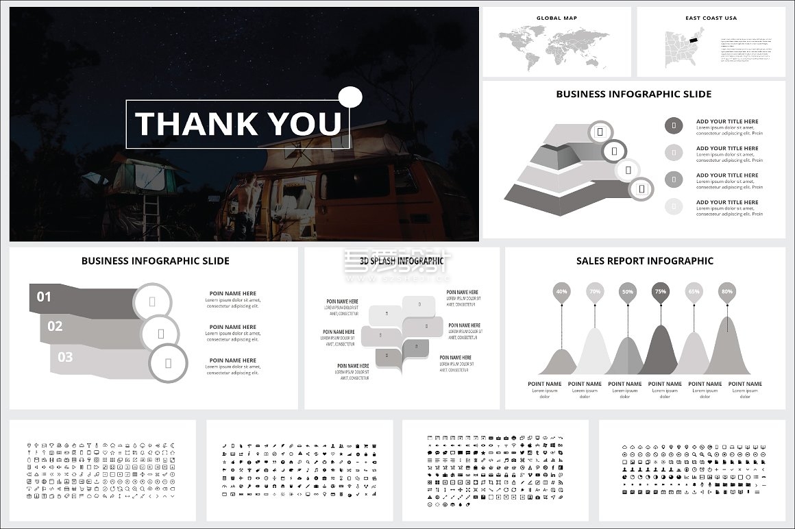 100页极简杂志风格PPT模板