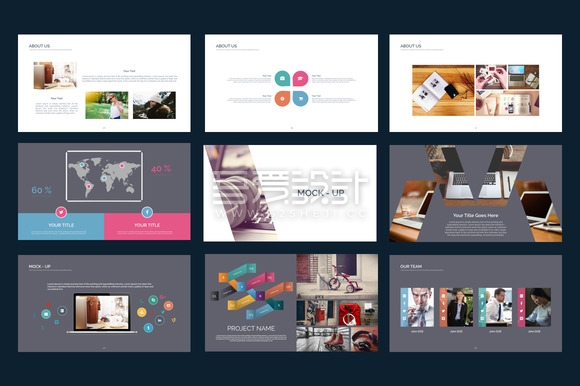 创意时尚摄影展示宣传Keynote模板