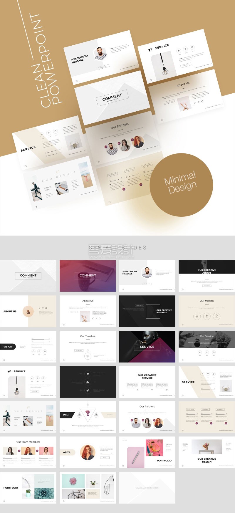 27个独特数字创意PowerPoint模板