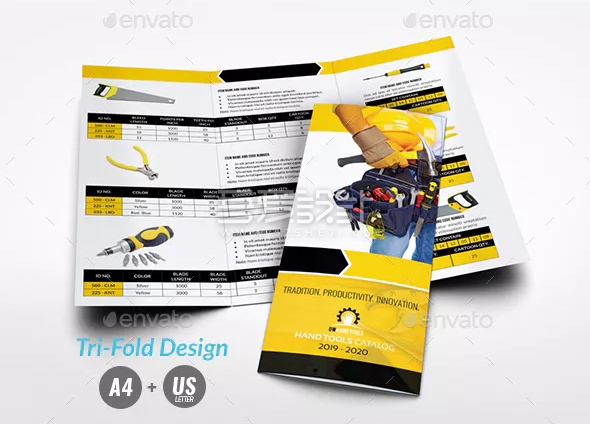 手工工具产品展示Indesign画册+折页模板