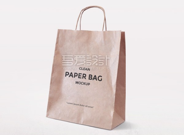 简约牛皮纸袋PSD样机