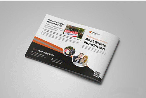 横板欧美风格商务合作宣传ID画册模板